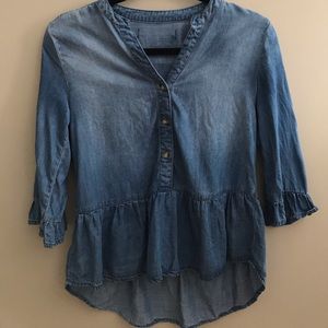 Franseca’s Denim 3/4 sleeve Top